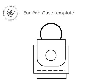 Air Pod Case PDF Pattern, Template for leather case, instructional video included