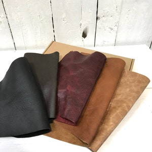 Muted Colour Leather pieces, perfect for crafts, small accessories, jewellery making, great gift for kids, makers and crafters image 7