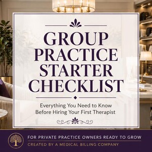 Group Practice Starter Guide for Therapists | Private Practice Growth Checklist | Hire Your First Therapist