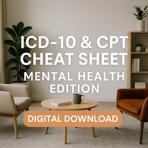 Cheatsheet ICD-10 en CPT-codes pdf voor therapie | Factureringsgids voor therapeuten | Facturering geestelijke gezondheid