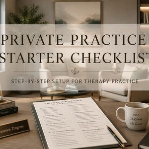 Private Practice Starter Checklist for Therapists | Therapy Business Setup PDF