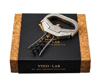VINO-LAB Ah-So Wein Öffner Edelstahl 304 Zwei Zinken Korkenzieher Vintage Geschenk