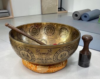 Extra Large Buddha Feet Tibetan Singing Bowl | 7-Metal Himalayan Sound Healing Meditation Bowl