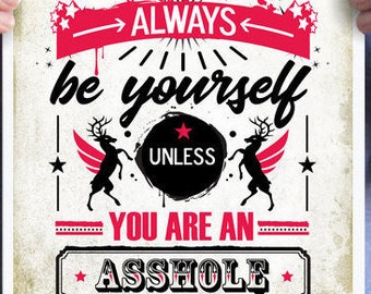 Motivationsposter, motivationstryck, typografisk poster, roliga citat, inspirationsmålningar, man cave-dekor, väggdekor, väggkonst, presentidéer, tryck
