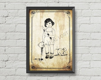 Original artwork , vintage poster , gothic art , gothic decoration , gothic poster , dark art ,gothic art,skulls art,horror poster,wall art