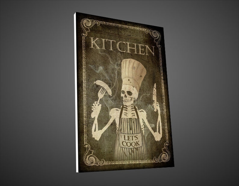 Gothic Kitchen Signskitchen Door Signgothic Etsy
