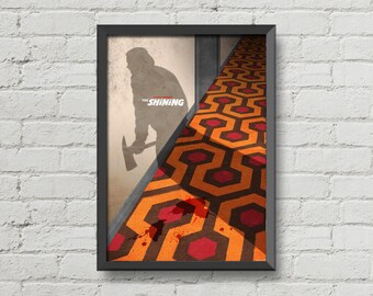 The shining poster,Alternative movie poster,wall art,horror poster,horror movie,gothic decor,man cave art,jack nicholson poster,gift ideas