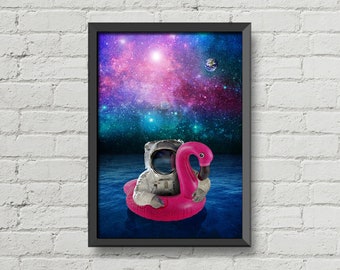 Astronaut Poster,Weltraum Poster,Weltraum Poster,Mond Poster,Galaxie Print,Wanddeko,Wanddeko,Kinderzimmer,Geschenkidee, Astronaut Print