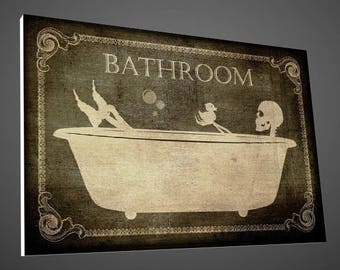 Gothic bathroom sign,bathroom decor ideas,Gothic decor,Gothic sign,skulls signs,home Décor,Gothic bathroom,Bath Decor,Door Sign,Gothic gifts