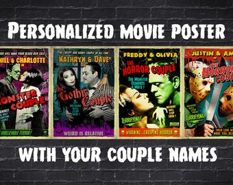 Personalized Poster,Frankenstein poster,Custom Poster,Custom Print,Custom gift idea,Custom Wall Art,Personalised Art Print,Wedding Gift Idea