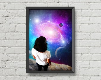 Original artwork,space prints,galaxy prints,nasa poster,wall art,home decor,surrealistic,space posters,galaxy poster,geeky gift ideas,space