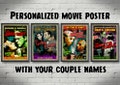 Personalized gift with your couple names,Personalized gift ideas,movie poster,Frankenstein poster,Custom gift ideas,anniversary gift ideas product logo