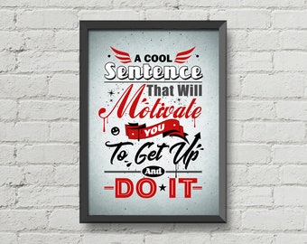 Funny Motivation poster , typographic print , funny , typographic poster ,typographic wall art , home decor , wall decor , inspiration art