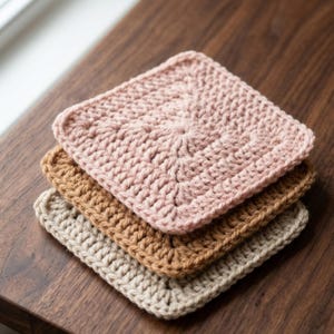 Solid Granny Square Crochet Pattern PDF, Easy Beginner Friendly Granny Square, Instant Download Digital Pattern
