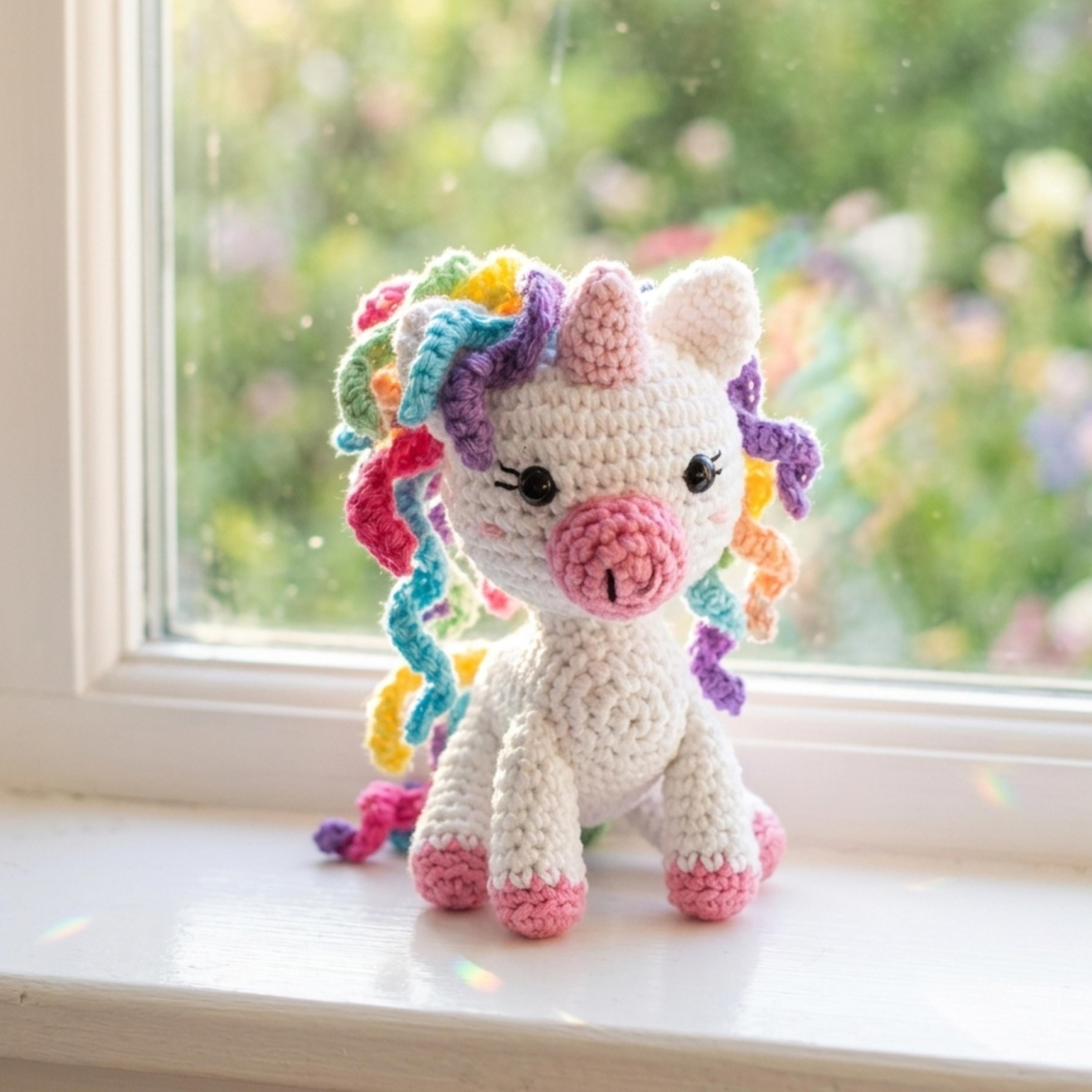 30 Unicorn Crochet Patterns to Spark a Little Handmade Magic 14 Baby Unicorn Crochet Pattern with Curly Rainbow Mane