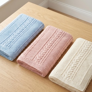 Simple Crochet Baby Blanket Pattern, Cable Stitch Baby Blanket Crochet Pattern, newborn blanket pattern, baby gift