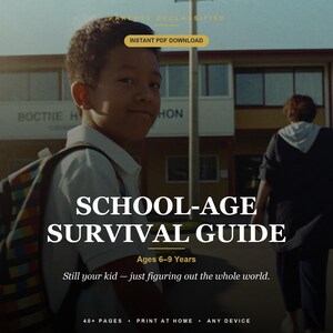 Gids ouderschap schoolgaande leeftijd, 6-9 jaar, vriendschappen pesten en schermtijd, vertrouwen opbouwen, afdrukbaar, direct downloaden