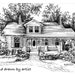 Custom House Drawing in Ink - Your Photo to Art - Home Portrait Hand ...
