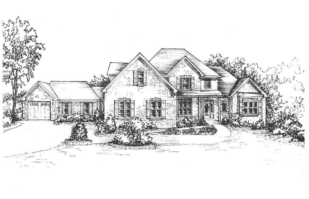 Pen and Ink Home Sketch From Photo. Custom Drawing in Ink, Paper ...