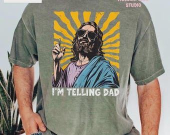 Camiseta divertida de Jesús, camiseta con humor cristiano, estampado de meme religioso, camiseta vintage de algodón.
