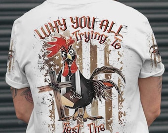 Why You All Trying To Test The Jesus In Me Men's All Over Print Shirt