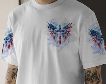 Camiseta para hombre con estampado integral "Puedo hacer de todo"
