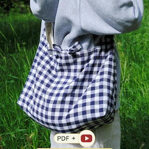 Crossbody Sling Hobo Bag Sewing Pattern PDF + Video Tutorial, Beginner Friendly DIY Everyday Hobo Bag