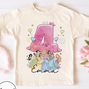 Disney Princess Birthday Shirt, Custom Disney Birthday Squad Tee, Matching Disney Family Vacation Shirts, Princess Birthday Shirt