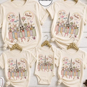 Disneyland Paris 2026 Shirts, Custom Disney Family Vacation Tee, Matching Mickey Minnie Paris Shirt, Personalized Disneyland Group Shirts