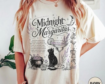 Midnight Margaritas Sweatshirt, Witchy Crewneck Sweater, Practical Magic Top, Spooky Season Halloween Gift for Her