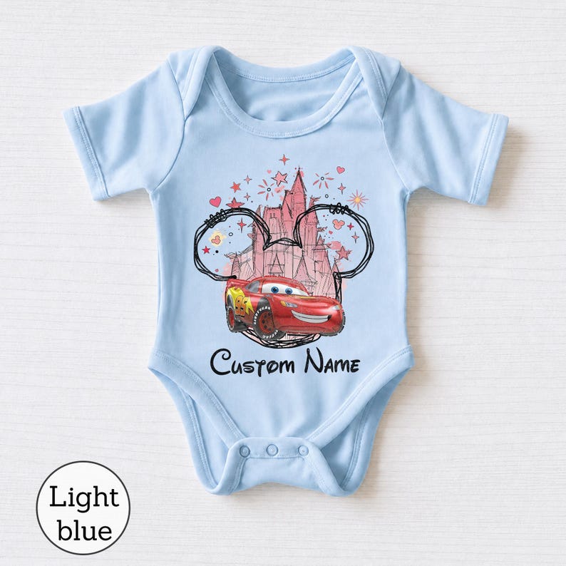 Benutzerdefinierte Disney Cars Shirt, Lightning McQueen Familie T-Shirt, Passender Disney Urlaub, Mickey Schloss, personalisierte Cars Geburtstag, Trip Shirts Bild 11