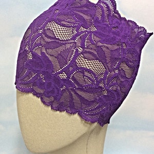 Purple Stretch lace headband, adult lace headband, wide lace headband, lace headband, purple lace headpiece, bohemian lace headband, boho