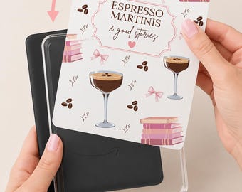 Espresso Martinis & Good Stories | 7in Kindle Insert Printable | Coffee Cocktails Decor