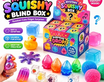 Caja sorpresa misteriosa de juguete antiestrés: una adorable sorpresa aleatoria para niños y adultos. ¡Diversión para aliviar el estrés!