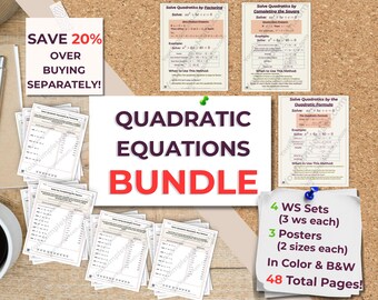 Algebra 1 Quadratic Equations BUNDLE