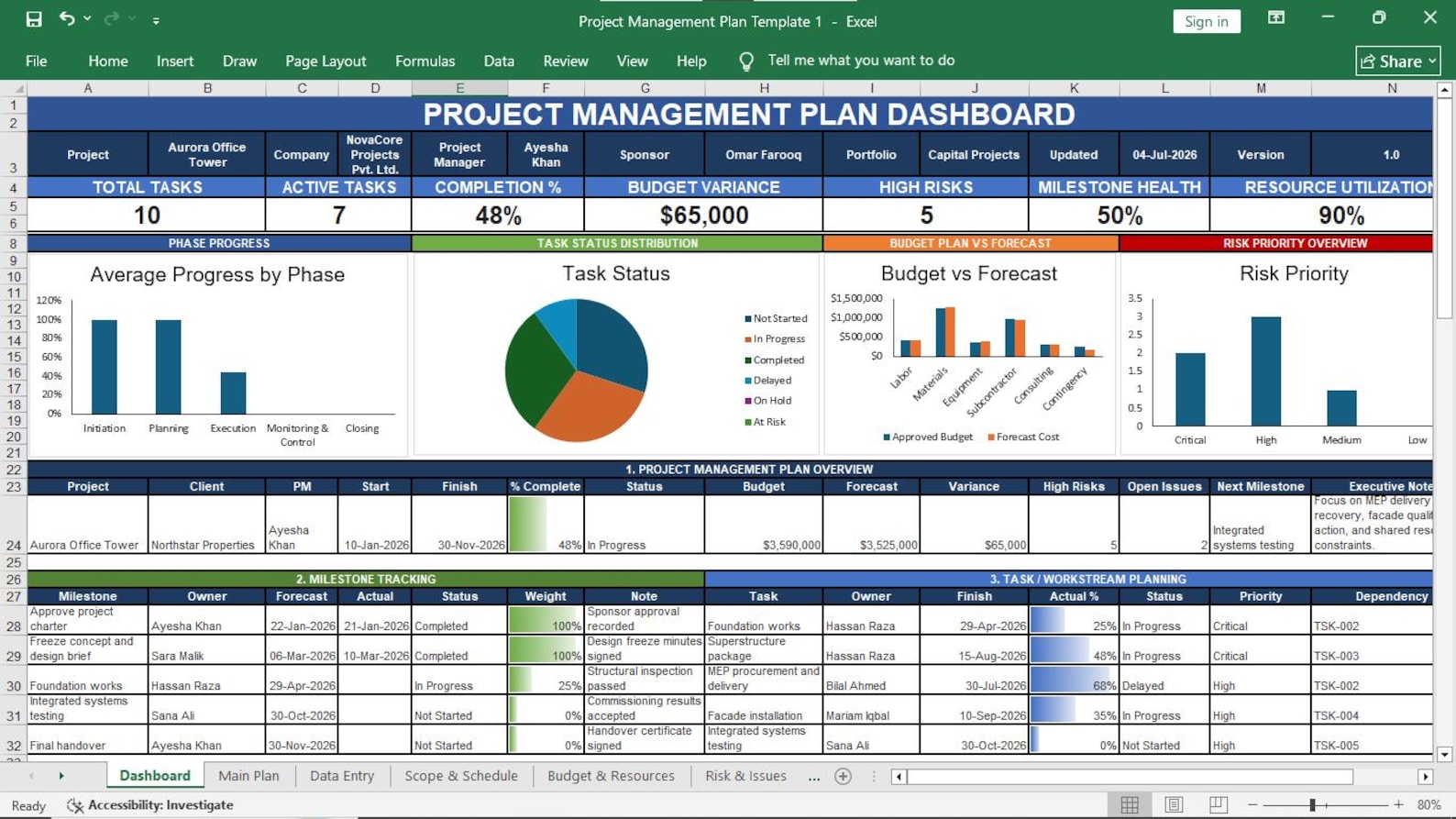 Project Management Template Preview 06