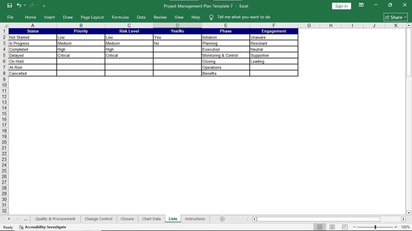 Project Management Template Preview 07