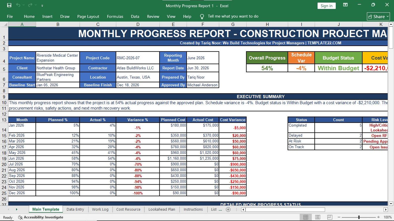 Monthly Progress Report