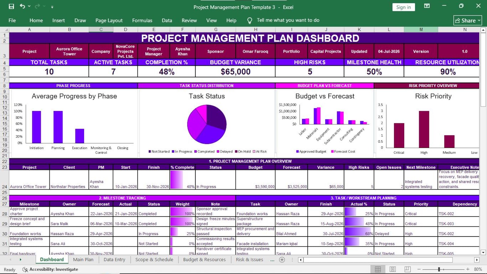 Project Management Template Preview 05