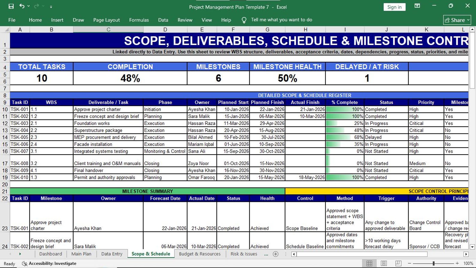 Project Management Template Preview 14