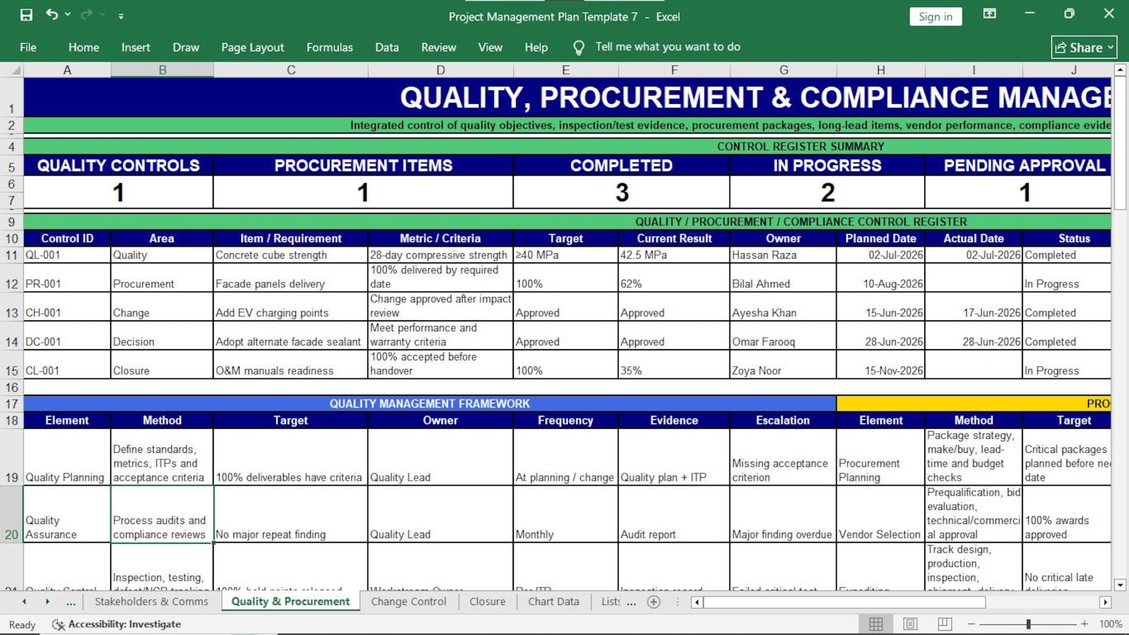 Project Management Template Preview 17