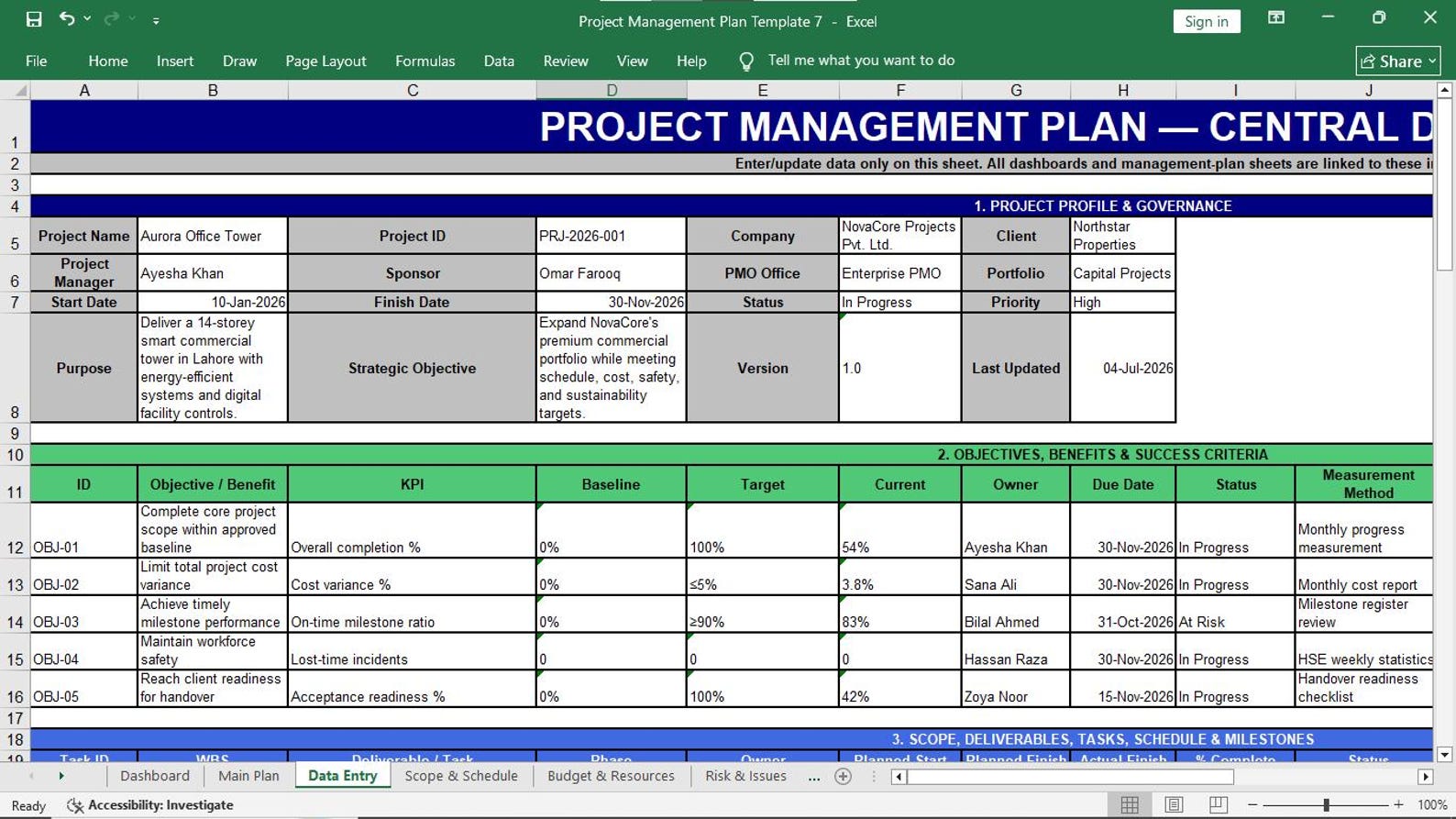 Project Management Template Preview 09