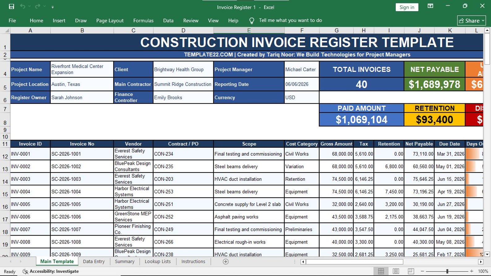 Invoice Register