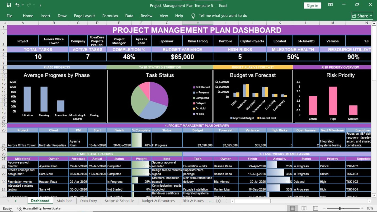Project Management Template Preview 02