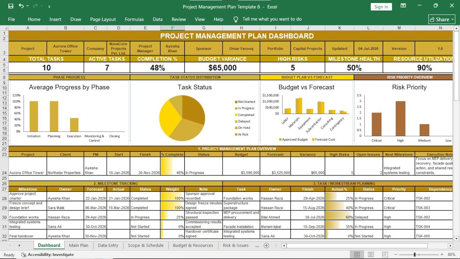 Project Management Template Preview 04