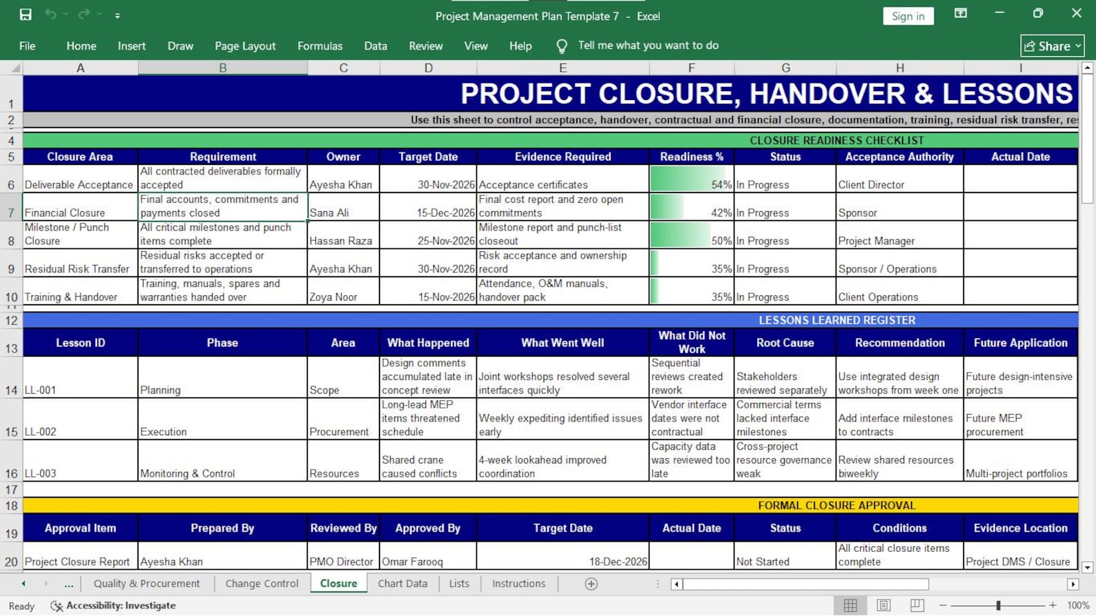 Project Management Template Preview 08