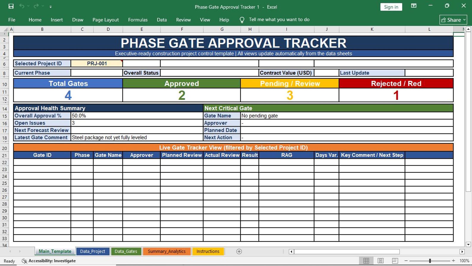 Phase Gate Approval Tracker