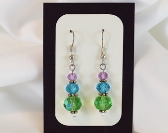 Glass Bead Dangle Earrings