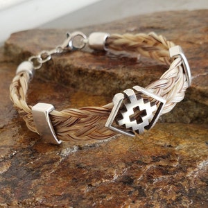 Southwest Double Braided Custom Horse Hair Bracelet for Horse Lover Keepsake memorial Gift Boxed Jewelry Pet Loss Read Item Description