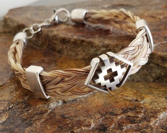 Southwest Double Braided Custom Horse Hair Bracelet for Horse Lover Keepsake memorial Gift Boxed Jewelry Pet Loss Read Item Description